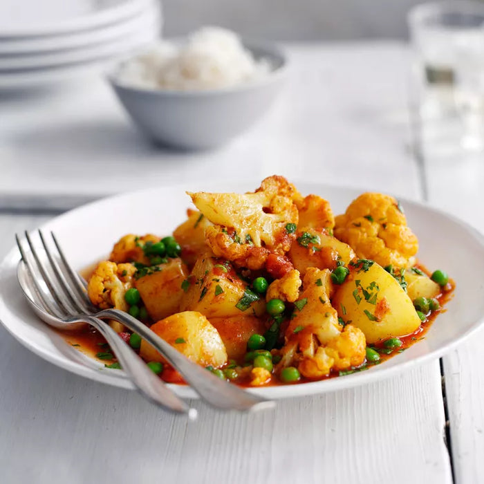 Cauliflower, Potato, and Pea Curry