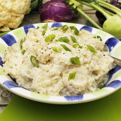Smashed Kohlrabi and Cauliflower