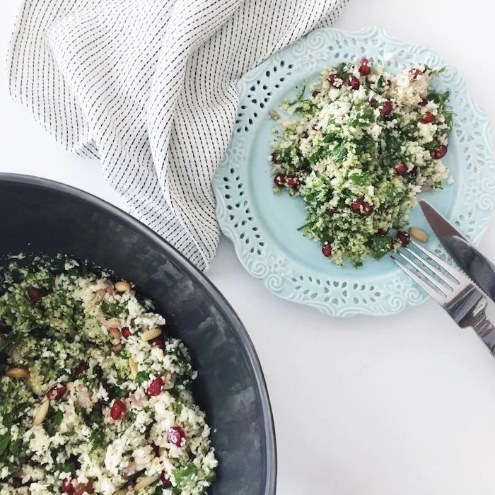 Broccoli, Cauliflower and Parsnip Tabbouleh