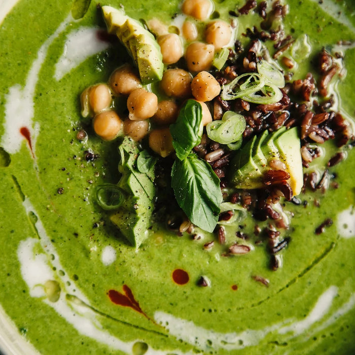 Coconut Green Soup with Celery, Kale & Ginger