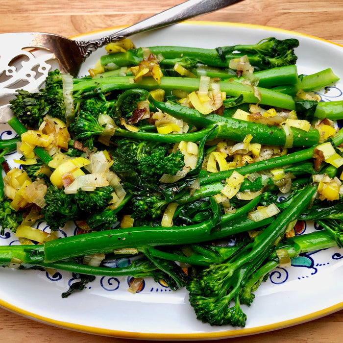 Sautéed Broccolini with Caramelized Leeks