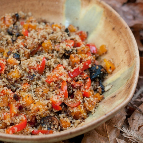 Quinoa with Pumpkin, Capsicum & Figs