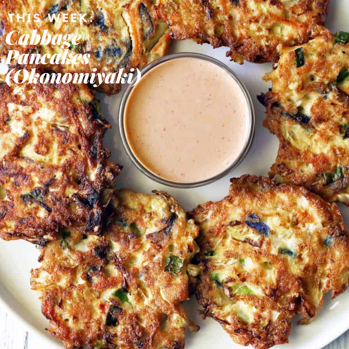 Cabbage Pancakes (Okonomiyaki)