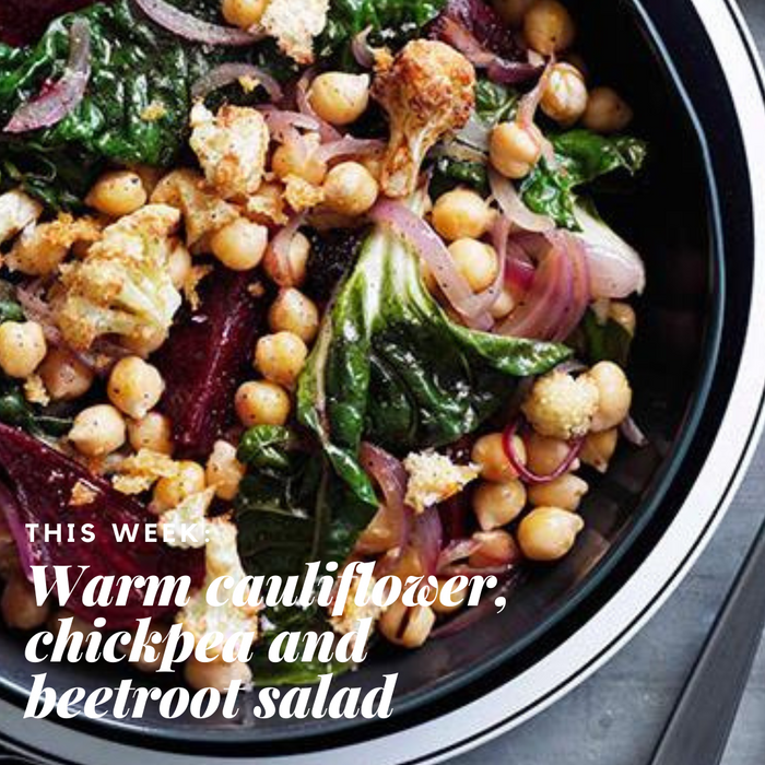 Warm Cauliflower, Chickpea and Beetroot Salad