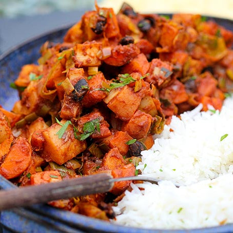 Roast Carrot Curry with Parsnips and Leek