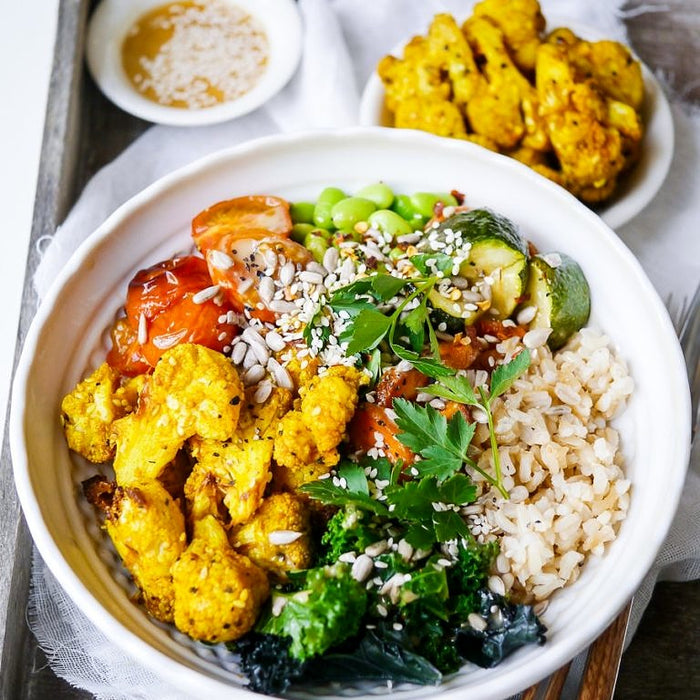Roasted Turmeric Cauliflower Buddha Bowls