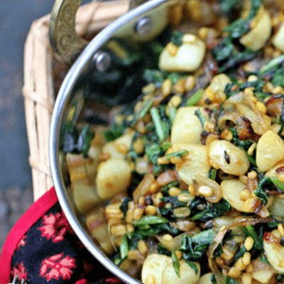 Turnips With Caramelized Onions and Toasted Lentils