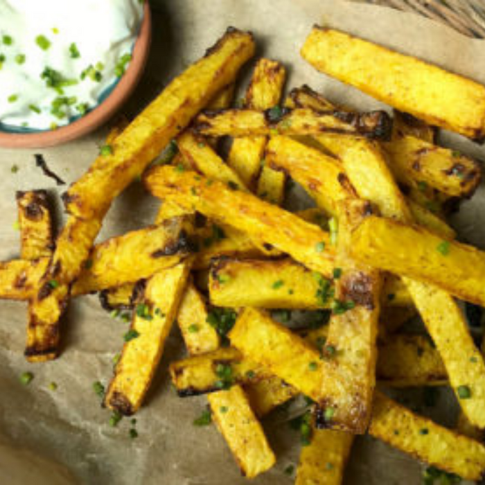 Curry Kohlrabi Fries
