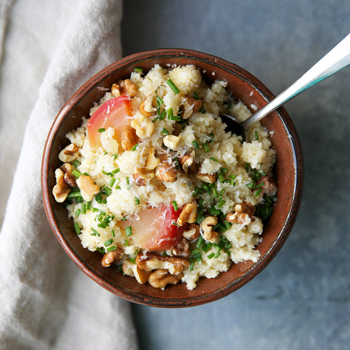 Cauliflower Rice “Risotto” With Beets