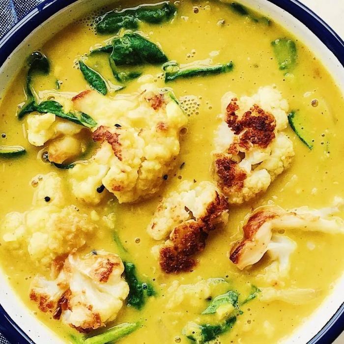 Spinach and Cauliflower Dahl