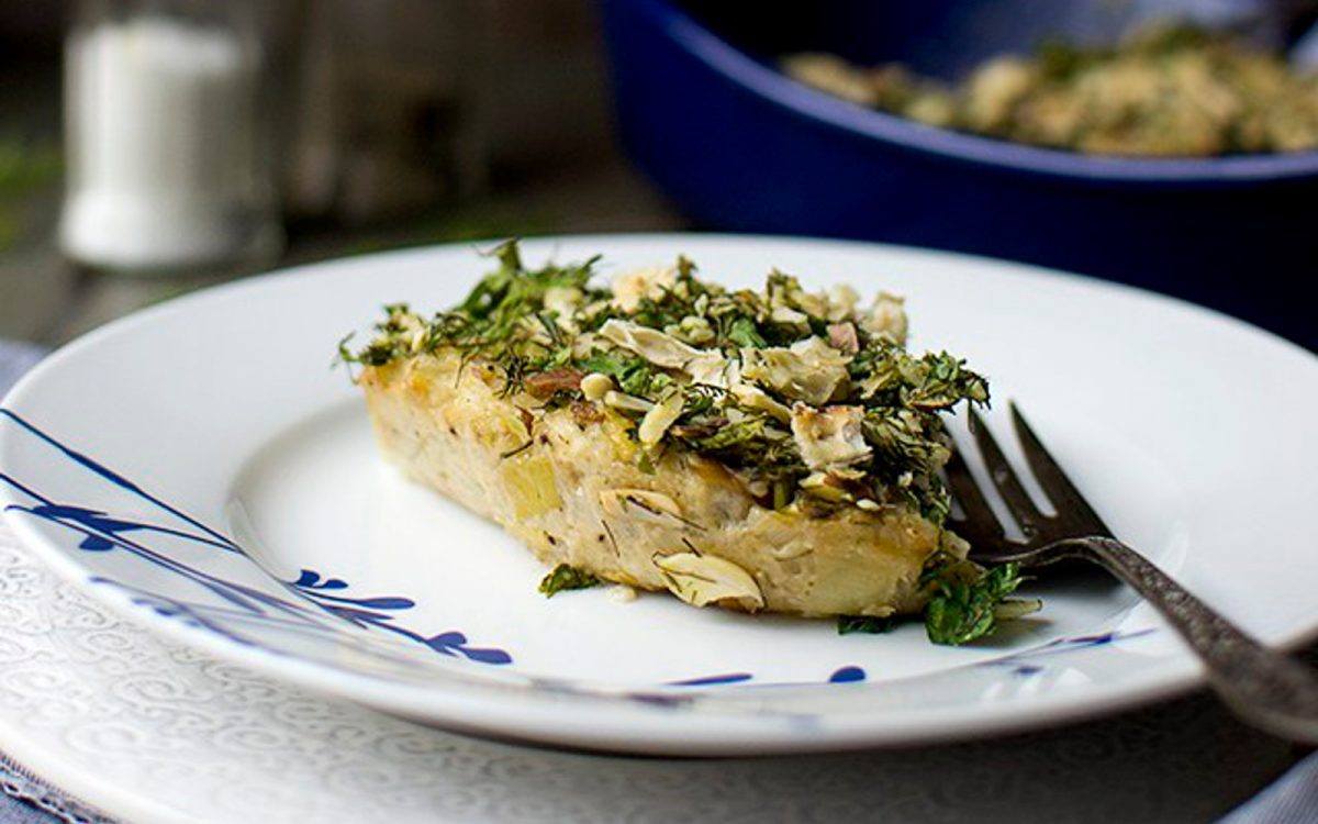 Cauliflower Leek Kugel