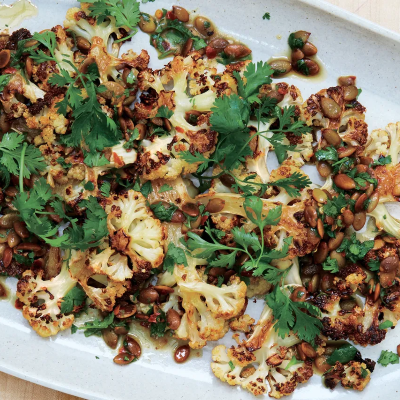 Cauliflower with Pumpkin Seeds, Brown Butter and Lime
