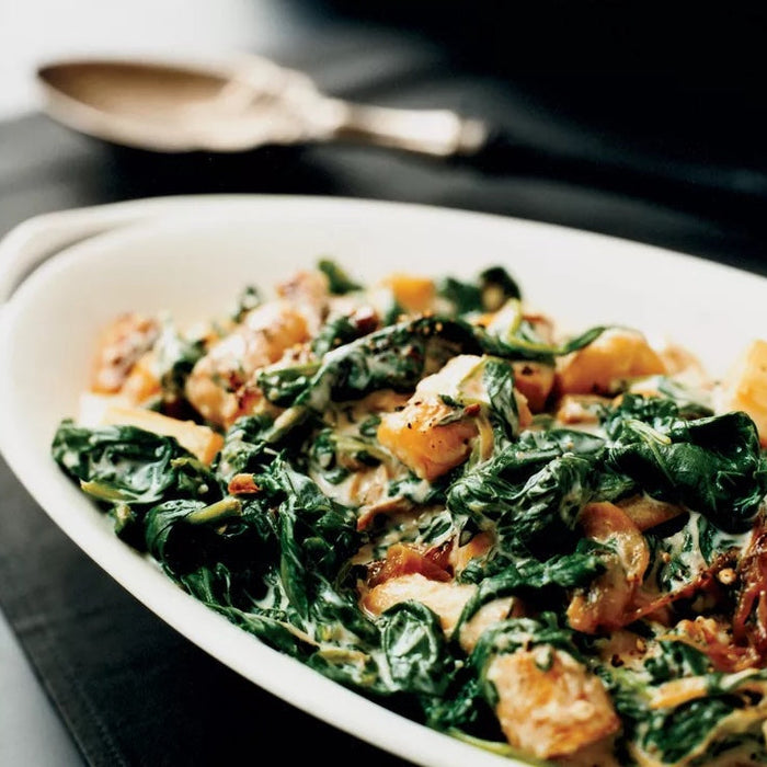 Creamed Spinach and Parsnips