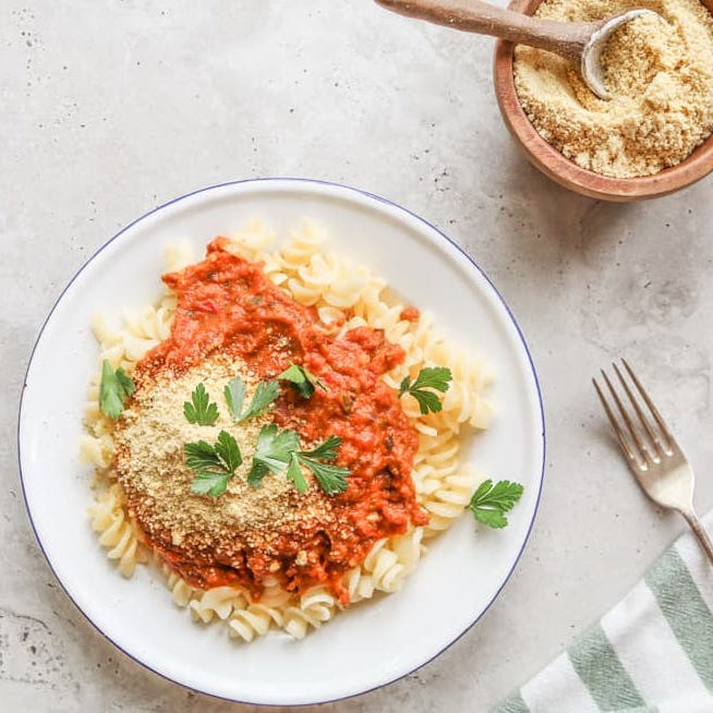 Eggplant, Zucchini & Lentil Bolognese