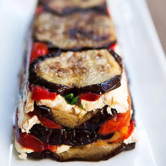 Eggplant and Red Pepper Terrine