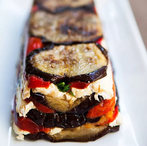 Eggplant and Red Pepper Terrine