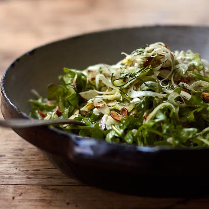 Shaved Broccoli & Fennel Salad with Roasted Salt Almonds