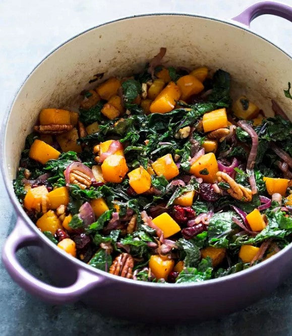 Roasted Butternut Squash Kale Sauté