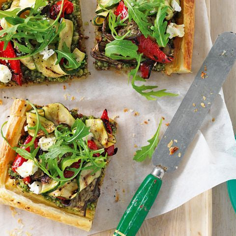 Roasted Zucchini, Capsicum, Eggplant And Goat's Cheese Tart