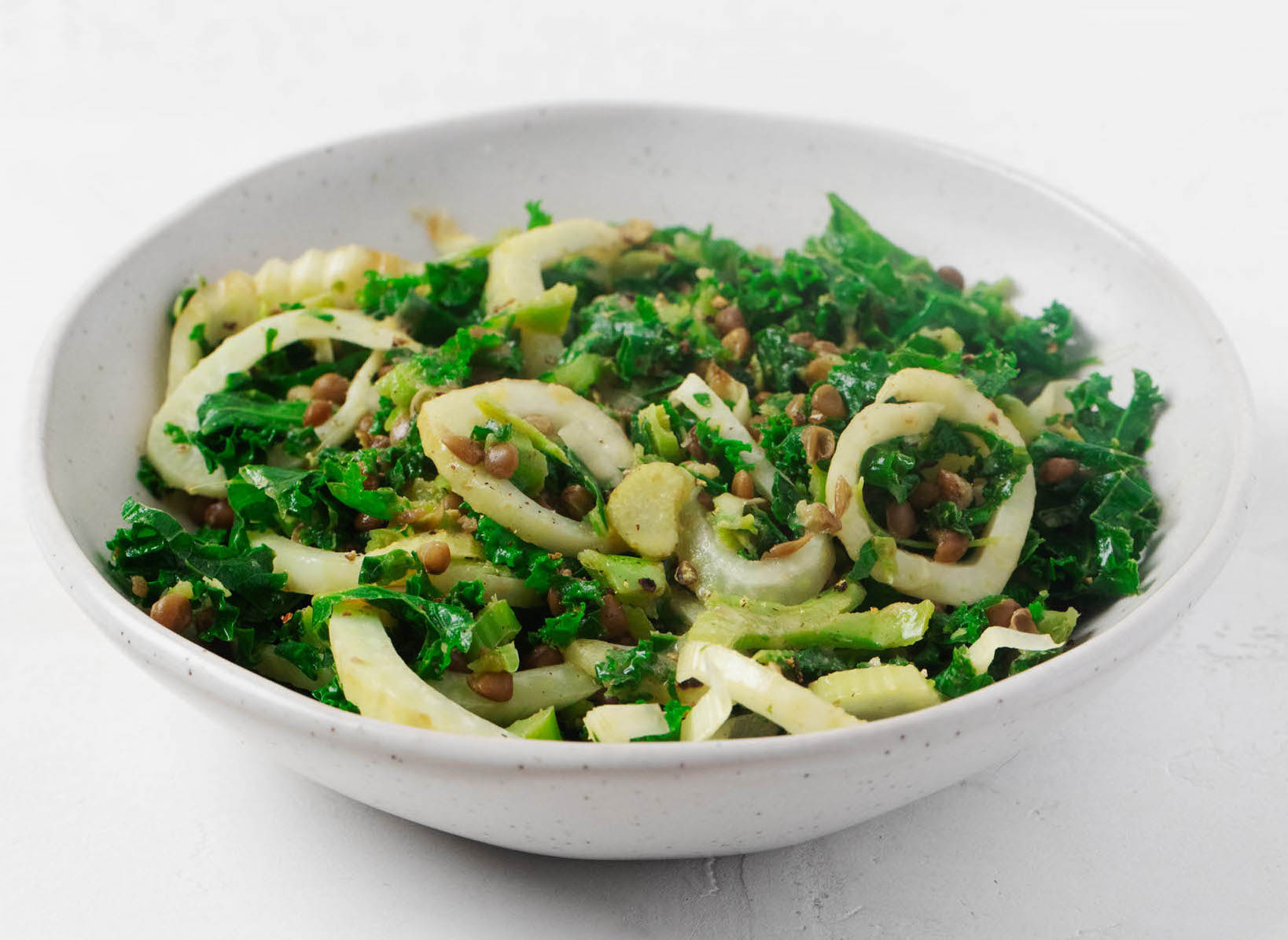 Easy Sautéed Fennel with Kale, Lentils, and Orange