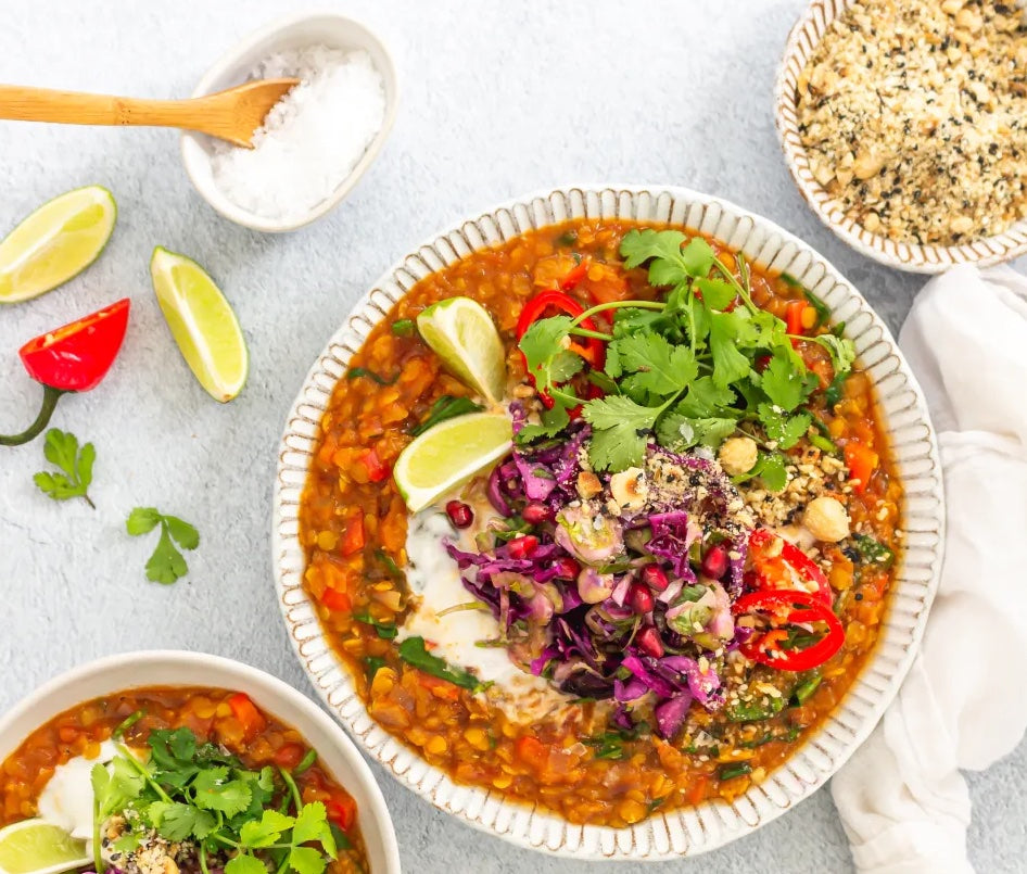 Simple Red Pepper and Spinach Dahl