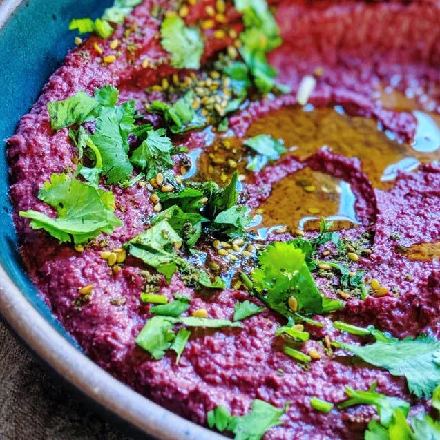 Za’atar Roasted Purple Carrot Hummus