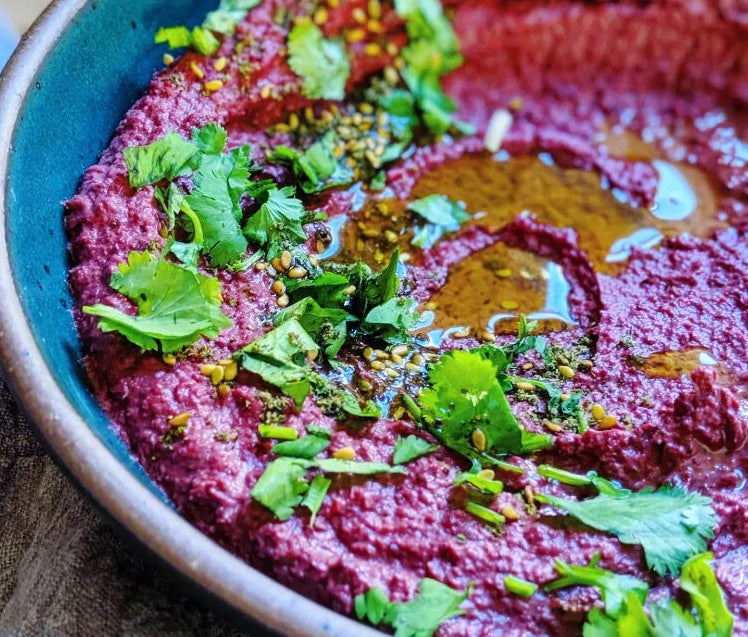 Za’atar Roasted Purple Carrot Hummus