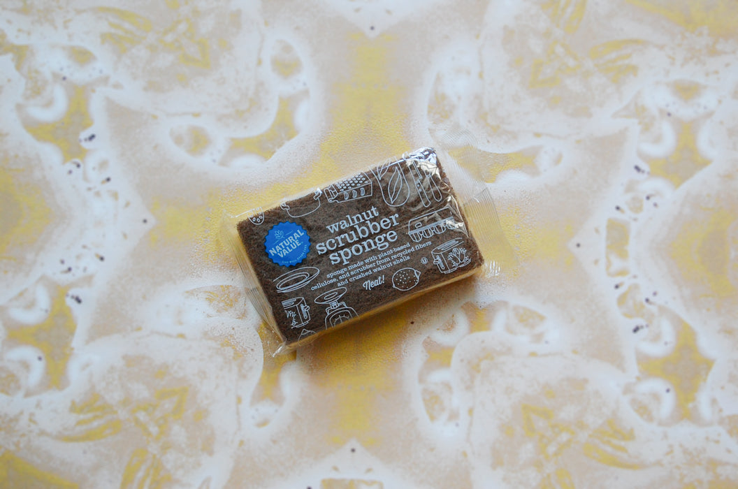 Walnut Scrubber Sponge, Natural Value
