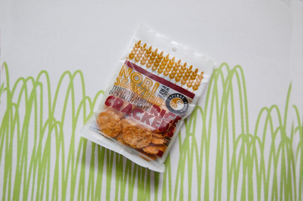 Brown Rice Crackers Nori Seaweed, Spiral (65g)