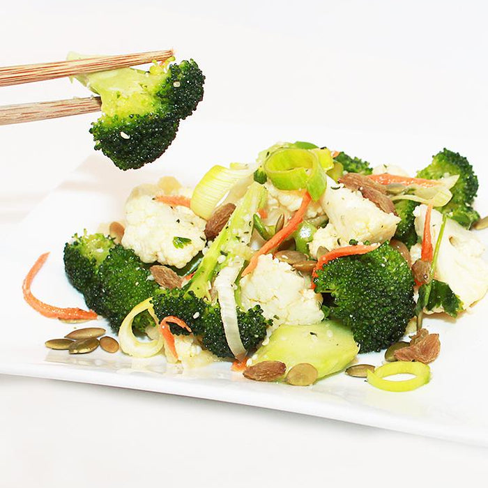 Broccoli Cauliflower Leek Salad