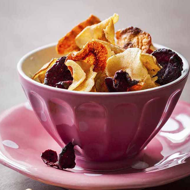 Beetroot, Carrot and Parsnip Chips