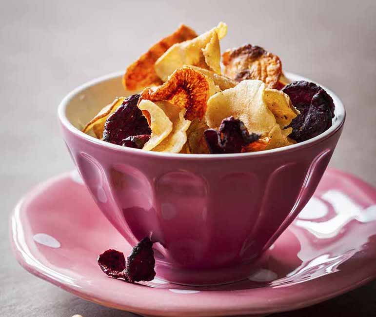 Beetroot, Carrot and Parsnip Chips