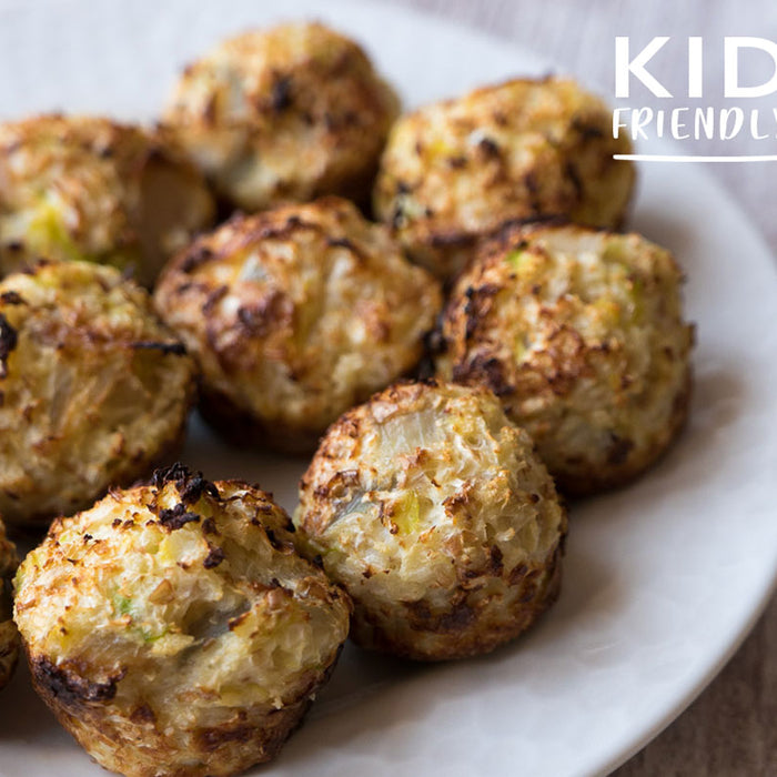Cauliflower and Zucchini Bites for Toddlers and Kids