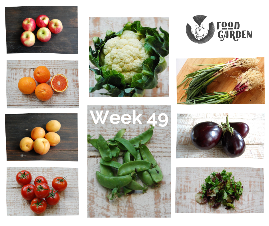 Week 49 - Green Capsicum, Spring Onion, Snow Peas, Basil, Cos Lettuce and Chat Potato 🚚 🧅 🥦 🥕 🍊 🍎