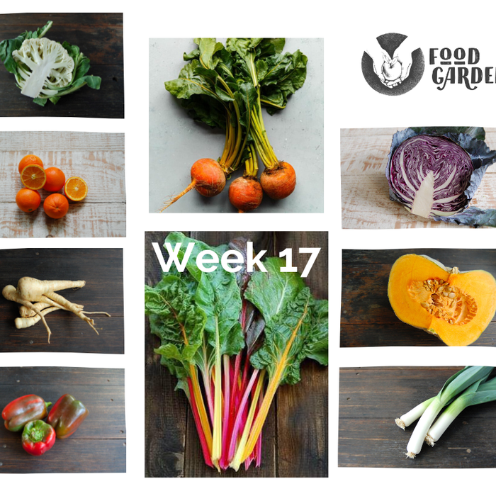 Week 17 - Rainbow Chard, Leek, Cauliflower, Red Cabbage, Pimento Capsicum and Red Lady Potato