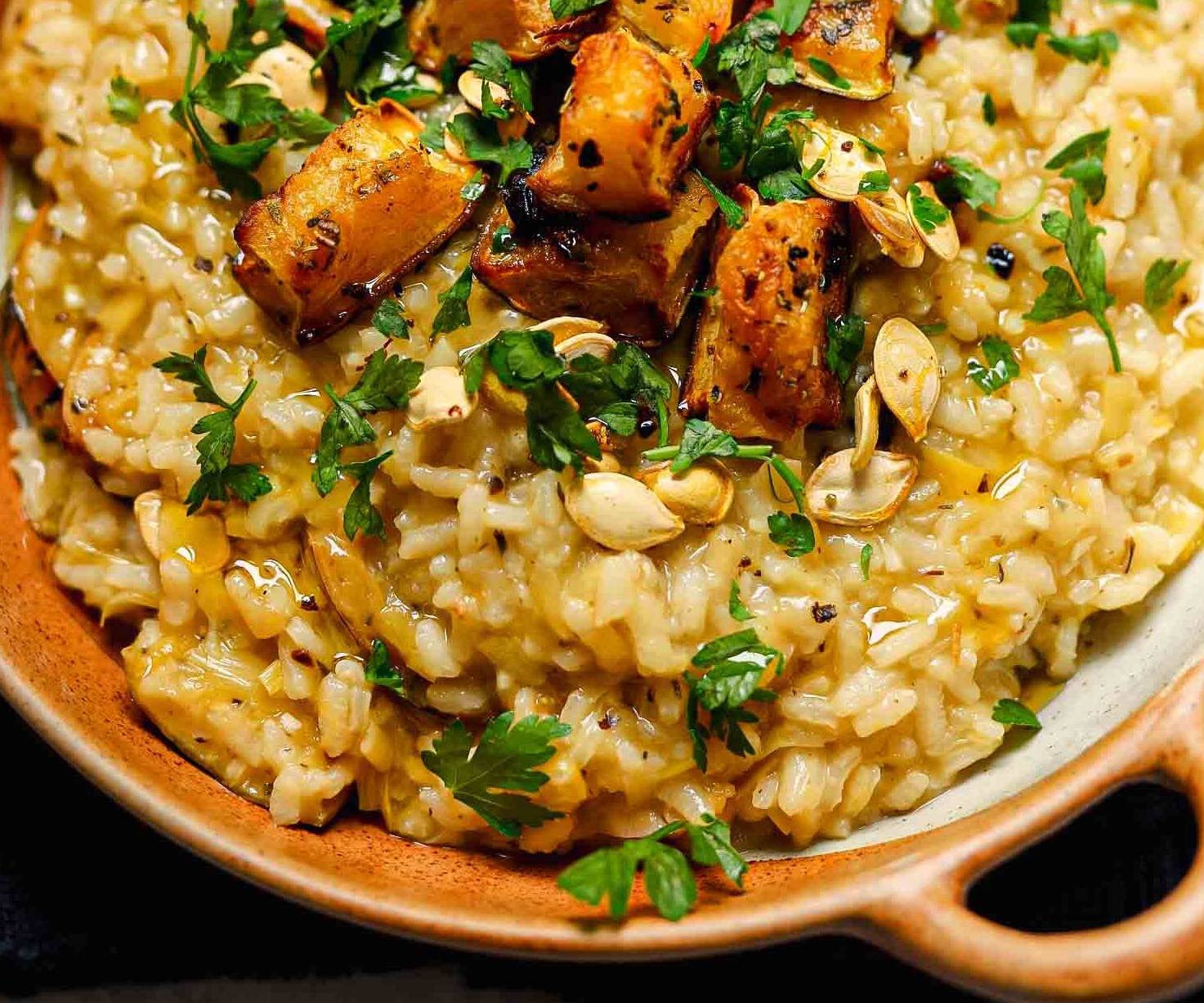 Roasted Pumpkin and Leek Risotto
