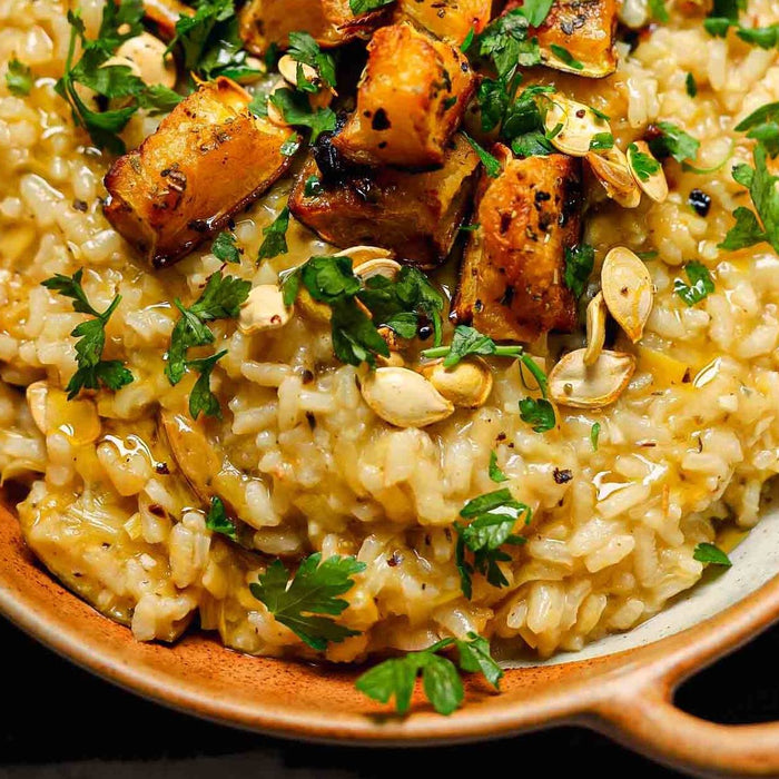 Roasted Pumpkin and Leek Risotto