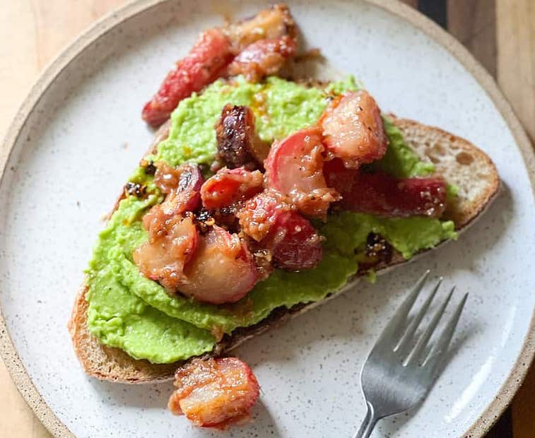 Miso Glazed Roasted Baby Daikon
