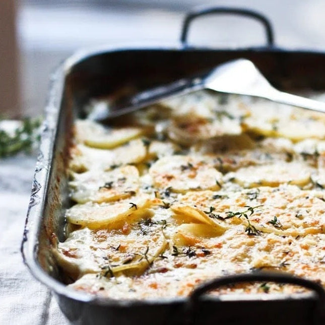 Parsnip Gratin with Gruyère and Thyme