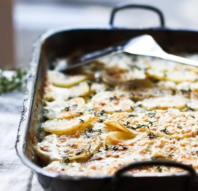 Parsnip Gratin with Gruyère and Thyme