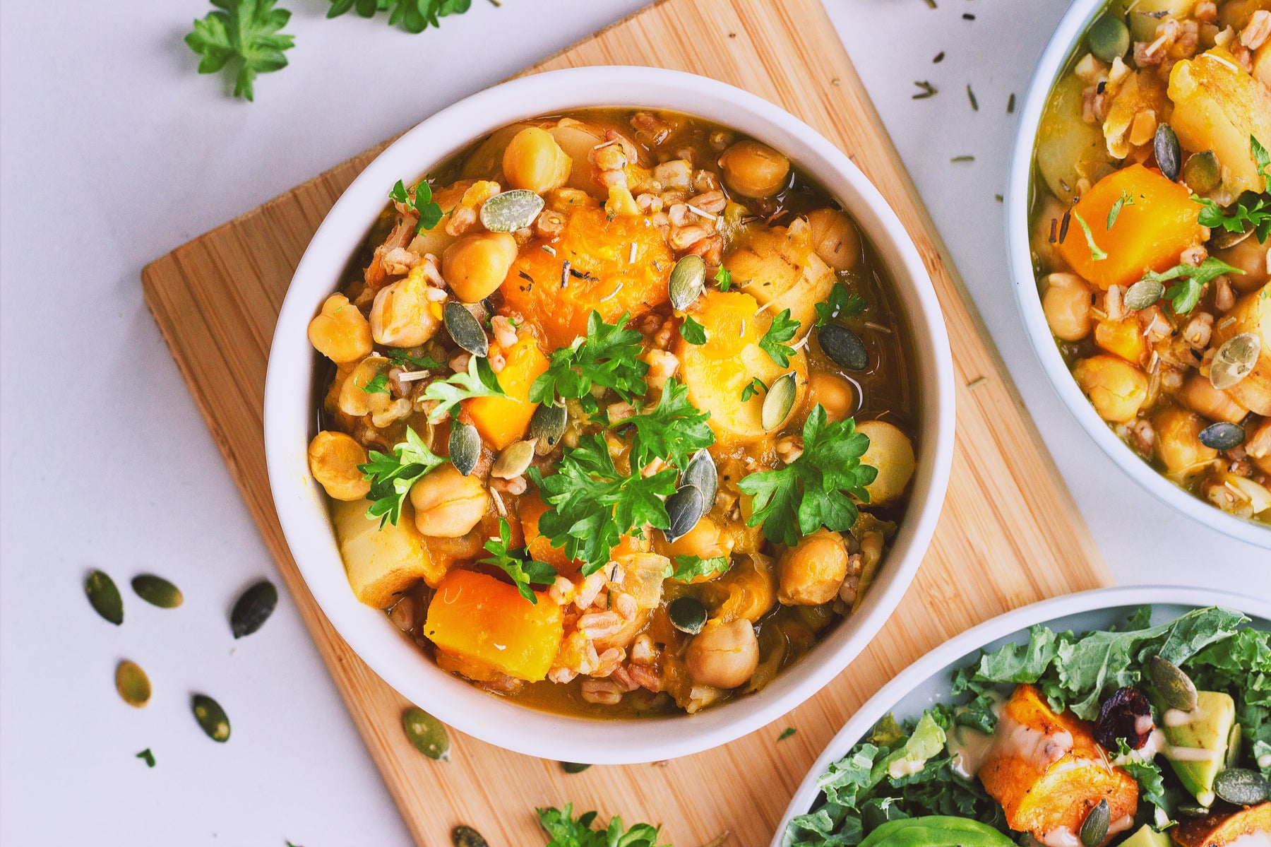 Pumpkin & Parsnip Pearl Spelt Stew