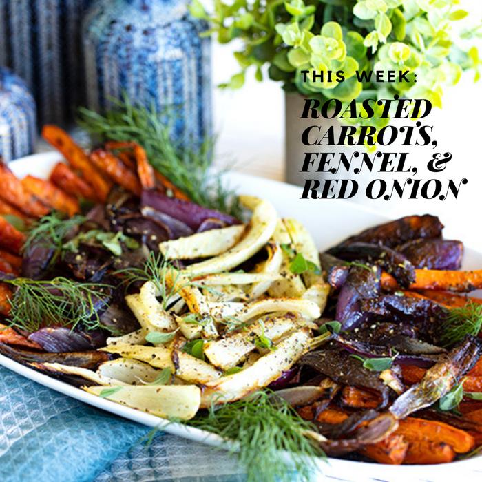 Roasted Carrots, Fennel & Red Onion