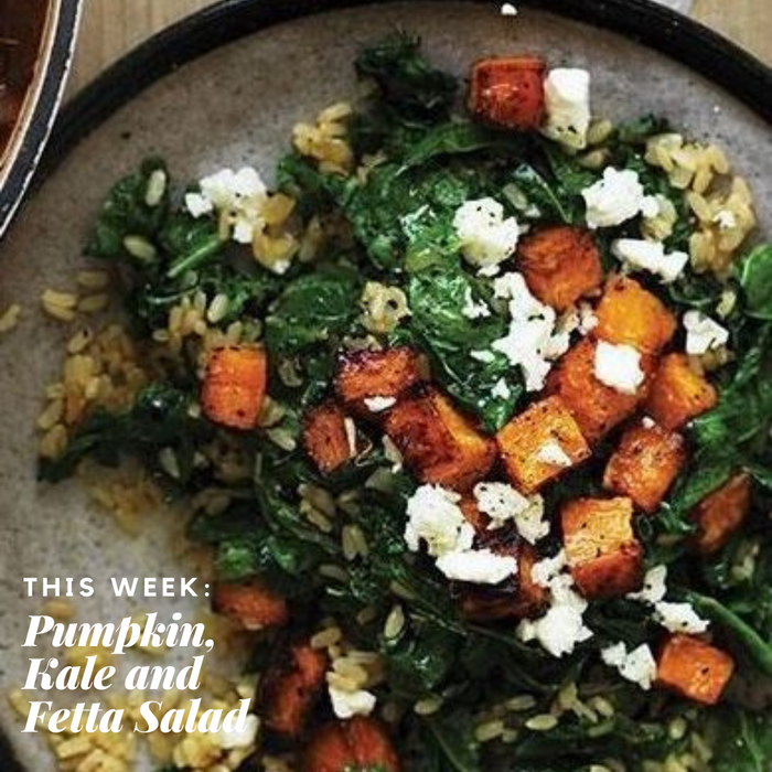 Pumpkin, Kale and Feta Salad