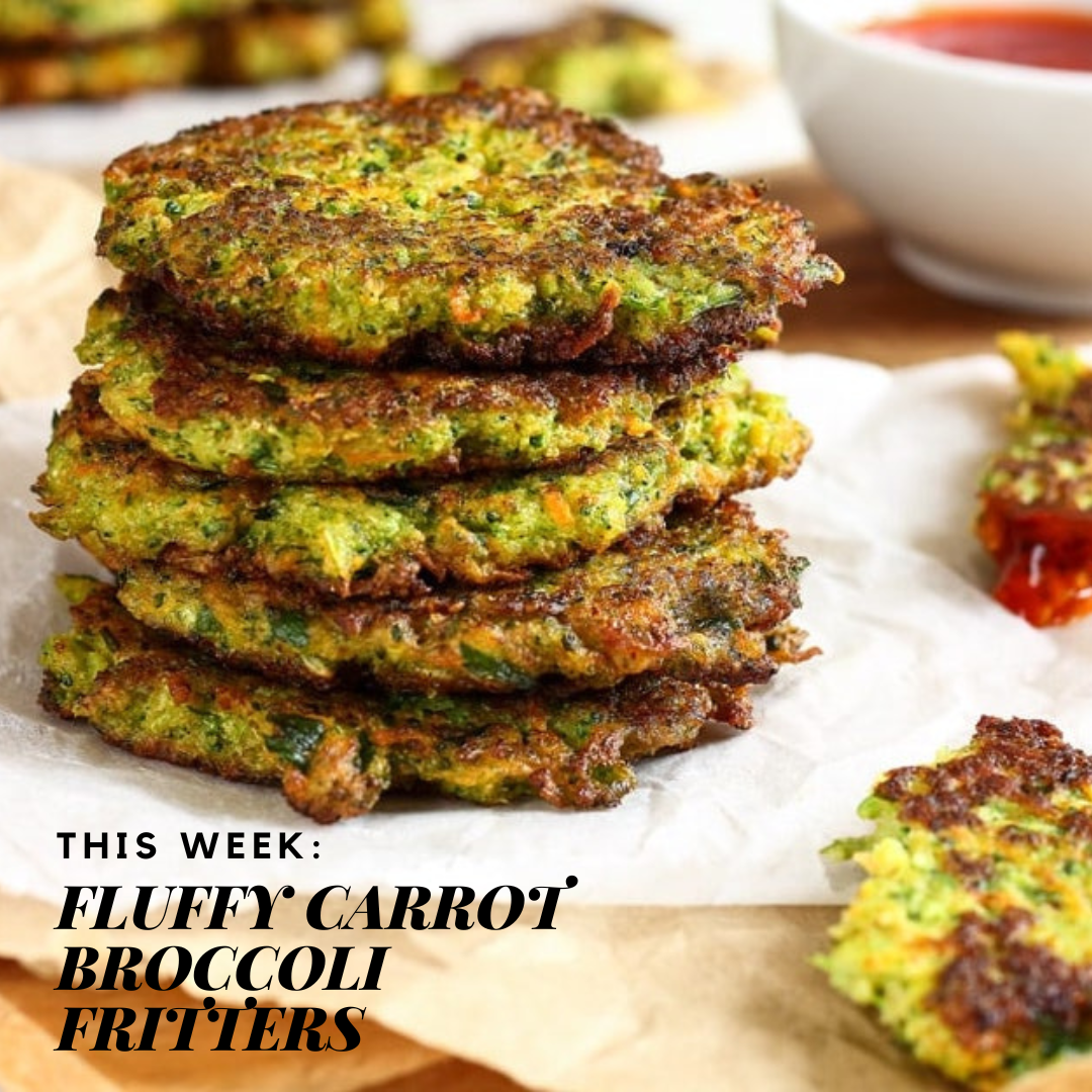 Fluffy Carrot Broccoli Fritters