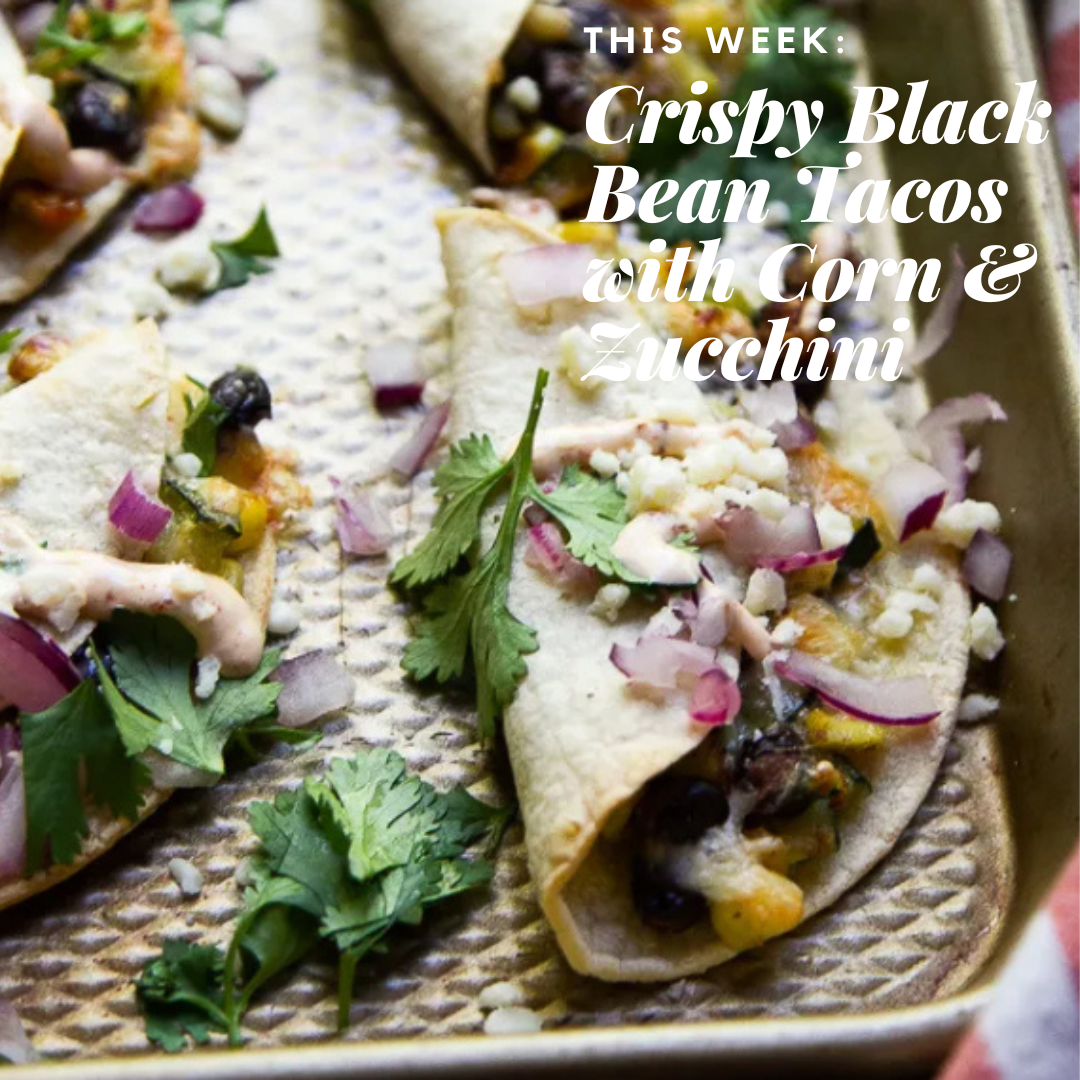 Crispy Black Bean Tacos with Corn & Zucchini