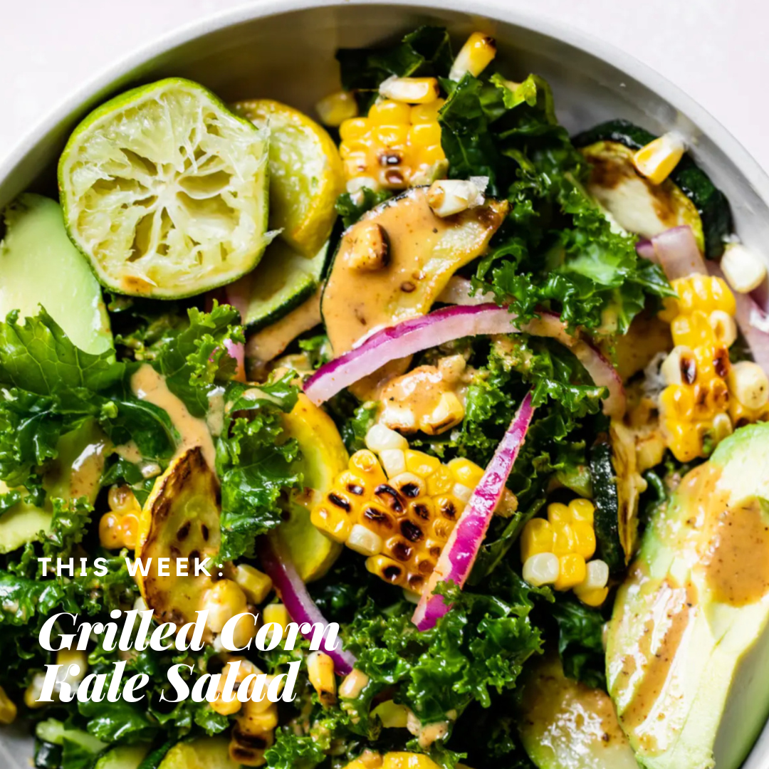 Grilled Corn Kale Salad