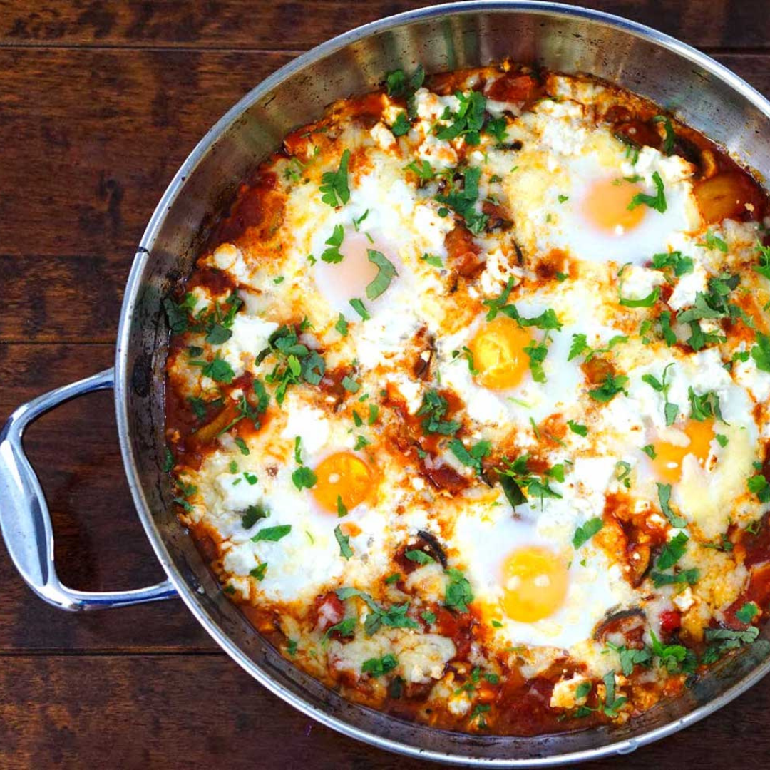 Shakshuka with Zucchini and Capsicum