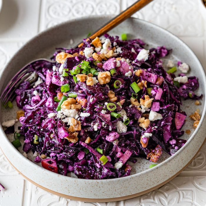 Beetroot & Red Cabbage Slaw with Orange Dressing