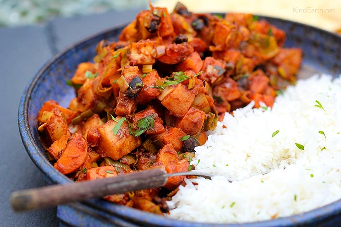 Roast Carrot Curry with Parsnips and Leek