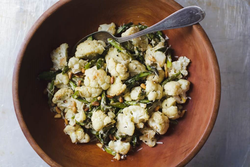 Lemony Roasted Asparagus and Cauliflower Salad — Food Garden